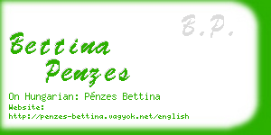 bettina penzes business card