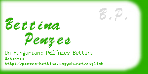 bettina penzes business card